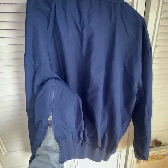 Vintage Nike Illinois Windbreaker Pullover Center Swoosh Logo Navy Size Mens M - Picture 5 of 6